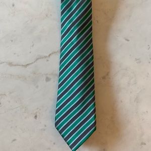 Ermenegildo Zegna Accessories - Ermenegildo Zegna Silk Tie- Green/Navy Stripe Ermenegildo Zegna Accessories - Ermenegildo Zegna Silk Tie- Green/Navy Stripe